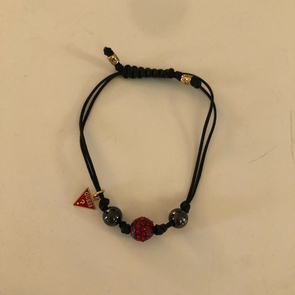 Adjustable Red Crystal Guess Bracelet